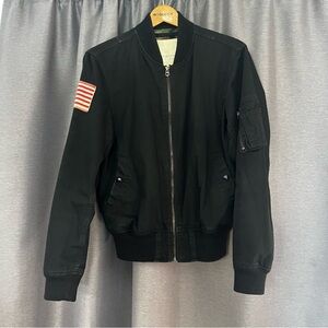 Ralph Lauren Denim and Supply Black Denim Bomber Jacket
